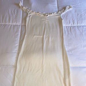 NWOT ootdfash off shoulder white dress.